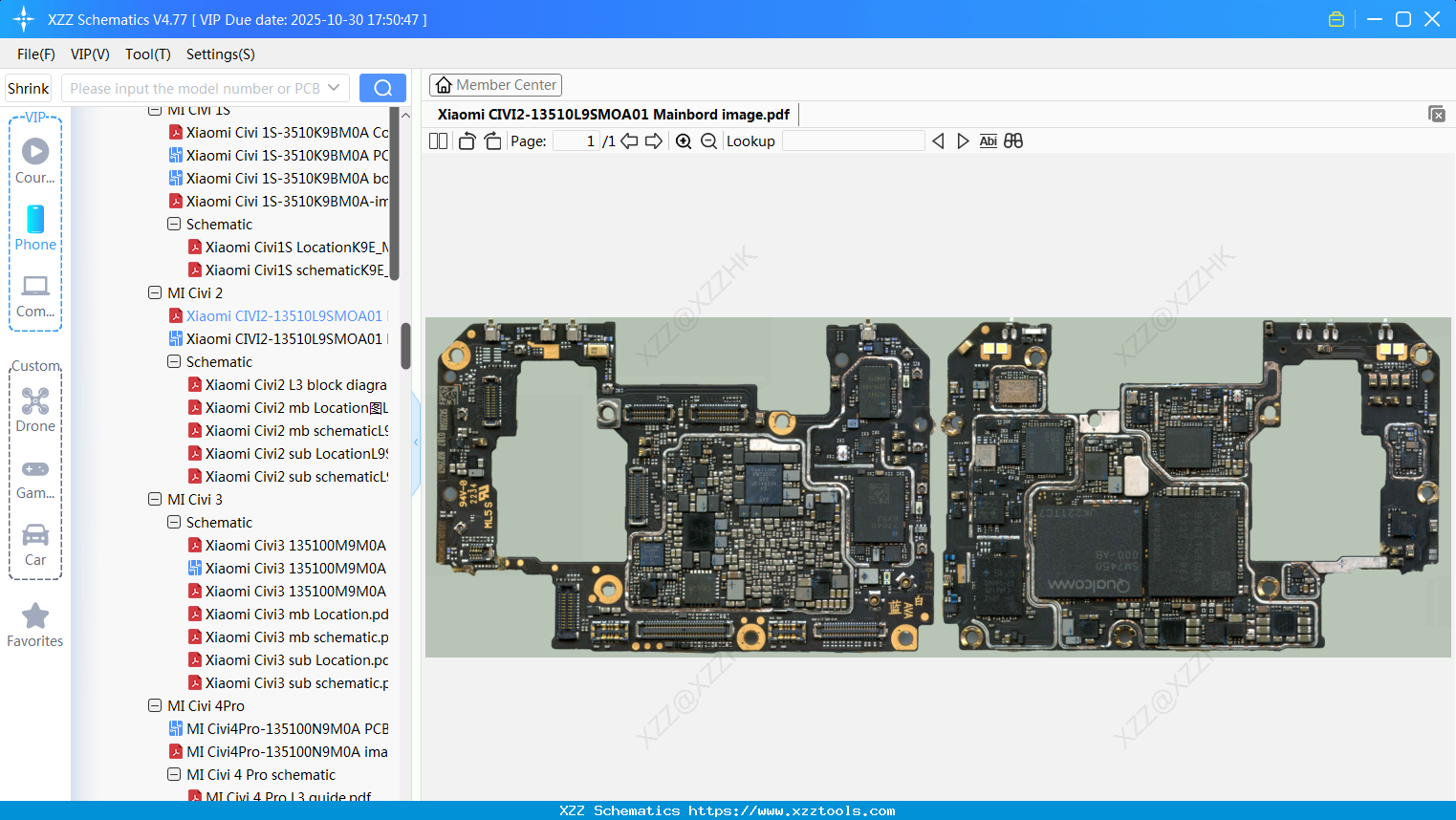 Xiaomi CIVI2-13510L9SMOA01 Mainbord Image